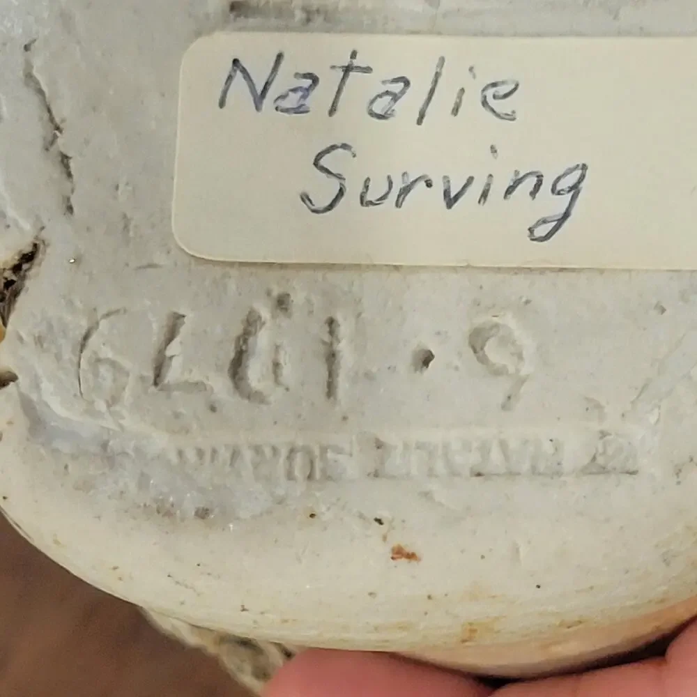 Vintage  Natalie Surving Ceramic Lion Head Sculpture @1979